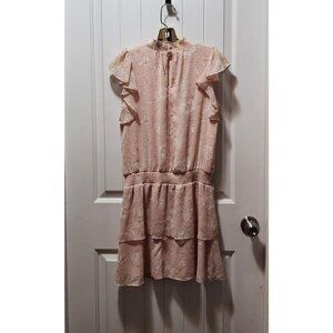 Express Drop Waist Sheer Dress Size S Flutter